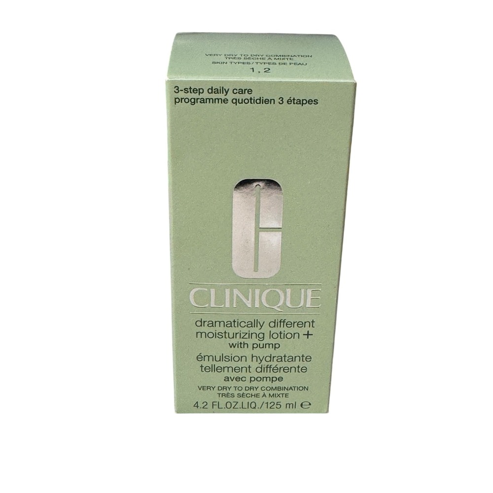 Clinique‎ Dramatically Different Moisturizing Lotion+ 4.2oz 125ml Pump Dry  1 2